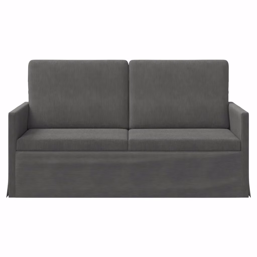 Divano a 2 posti vidaXL in tessuto cord grey con struttura in metallo L: 150 cm, P: 81 cm, H: 82 cm – 2