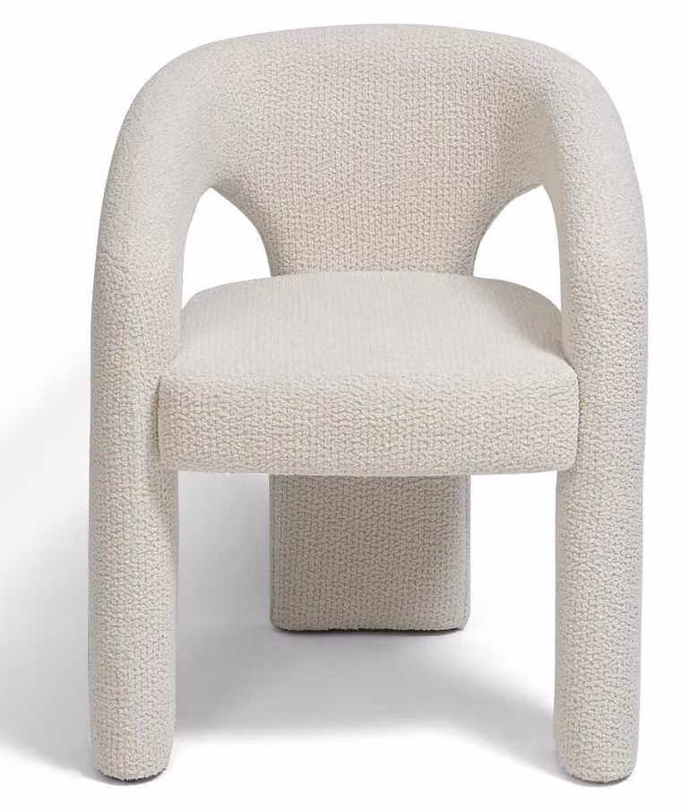 Sedia dal design moderno, bianca, in tessuto, confortevole, stabile, elegante e di stile
