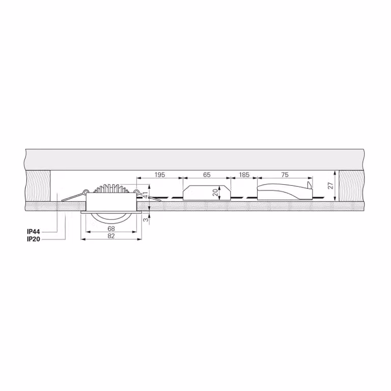Deko-Light Plafoniera a incasso LED Dione, IP44, nichel, dimmerabile caldo, Alluminio / Grigio / Zincato, Bagno, Alluminio, Moderno
