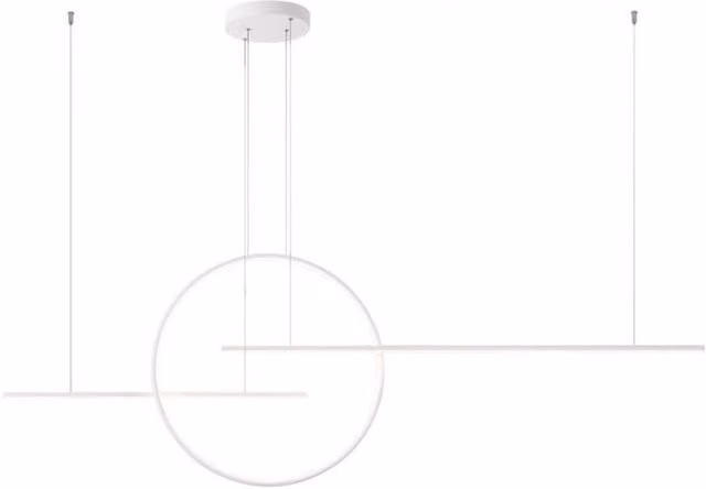 Lampada a sospensione LED Redo Group Giotto, design moderno rotondo in metallo, regolabile e dimmerabile, disponibile in bianco o nero