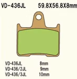 Vesrah Pastiglie Freno Vd-436/2Jl