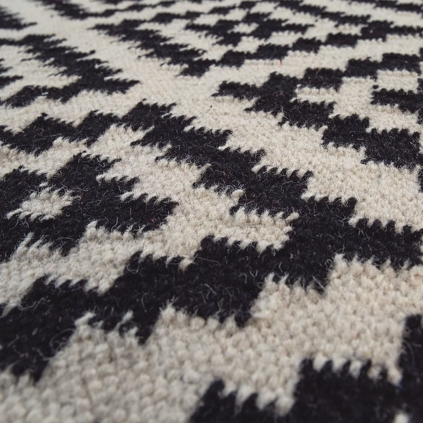 Tappeto Kenolia in lana e cotone nero-bianco L: 120 cm, P: 170 cm – 3