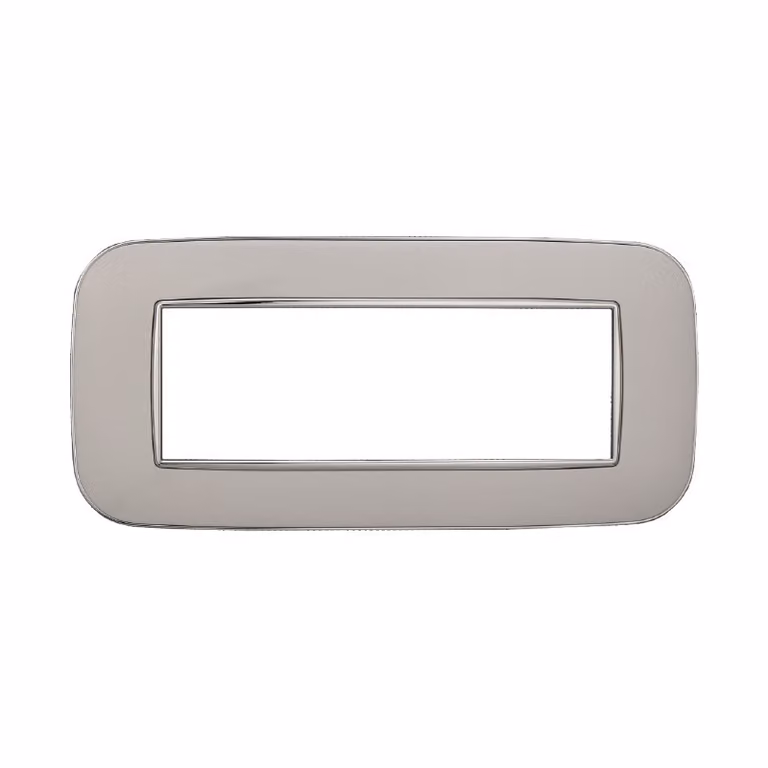 Placca compatibile Bticino Axolute 6 moduli plastica colore bianco Orbis serie Moon Ettroit AN91601
