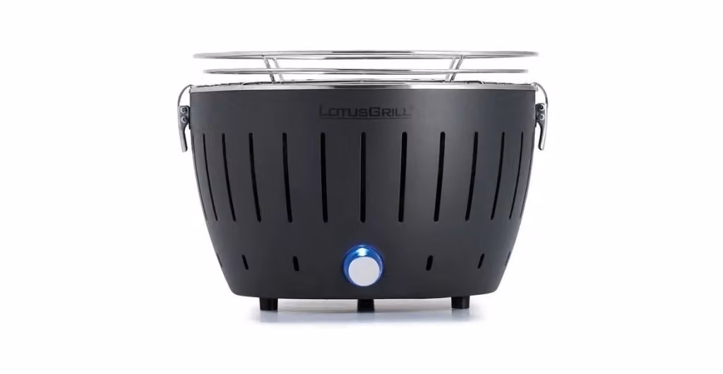 LotusGrill G-AN-280 G280 Grill a Carbone da Tavolo in Acciaio Inox, Colore Antracite Grigio, Diametro Cottura: 26 cm, Peso: 2.8 kg – 2
