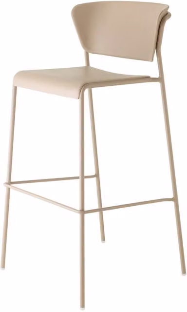 SET DUE SGABELLO LISA TECNOPOLIMERO HT 75CM SCAB DESIGN MADE IN ITALY - Tortora 15
