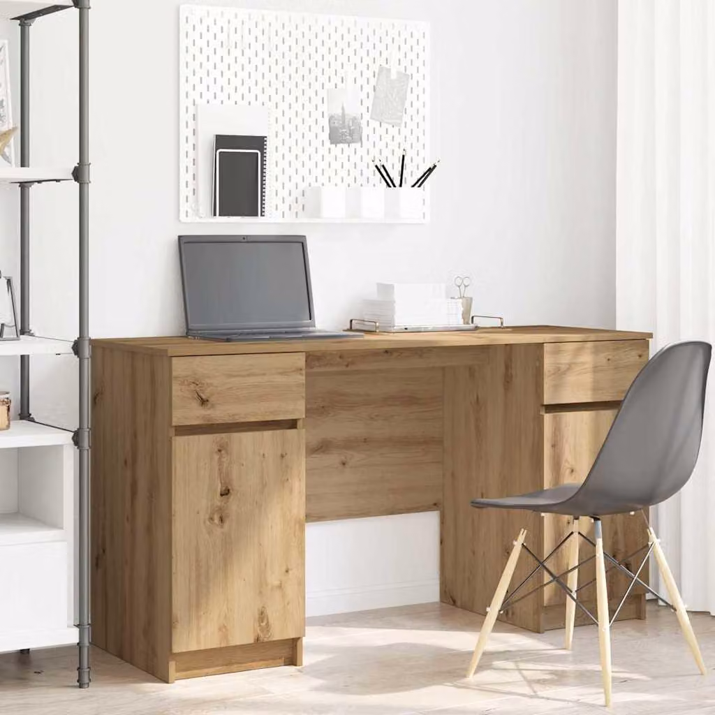 Maison Exclusive - Scrivania rovere artigianale 140 x 49 x 76 cm Legno multistrato