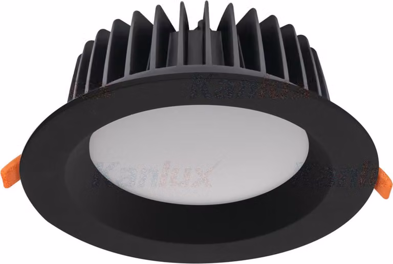 Plafoniera LED nera a incasso Kanlux TIBERI 35673