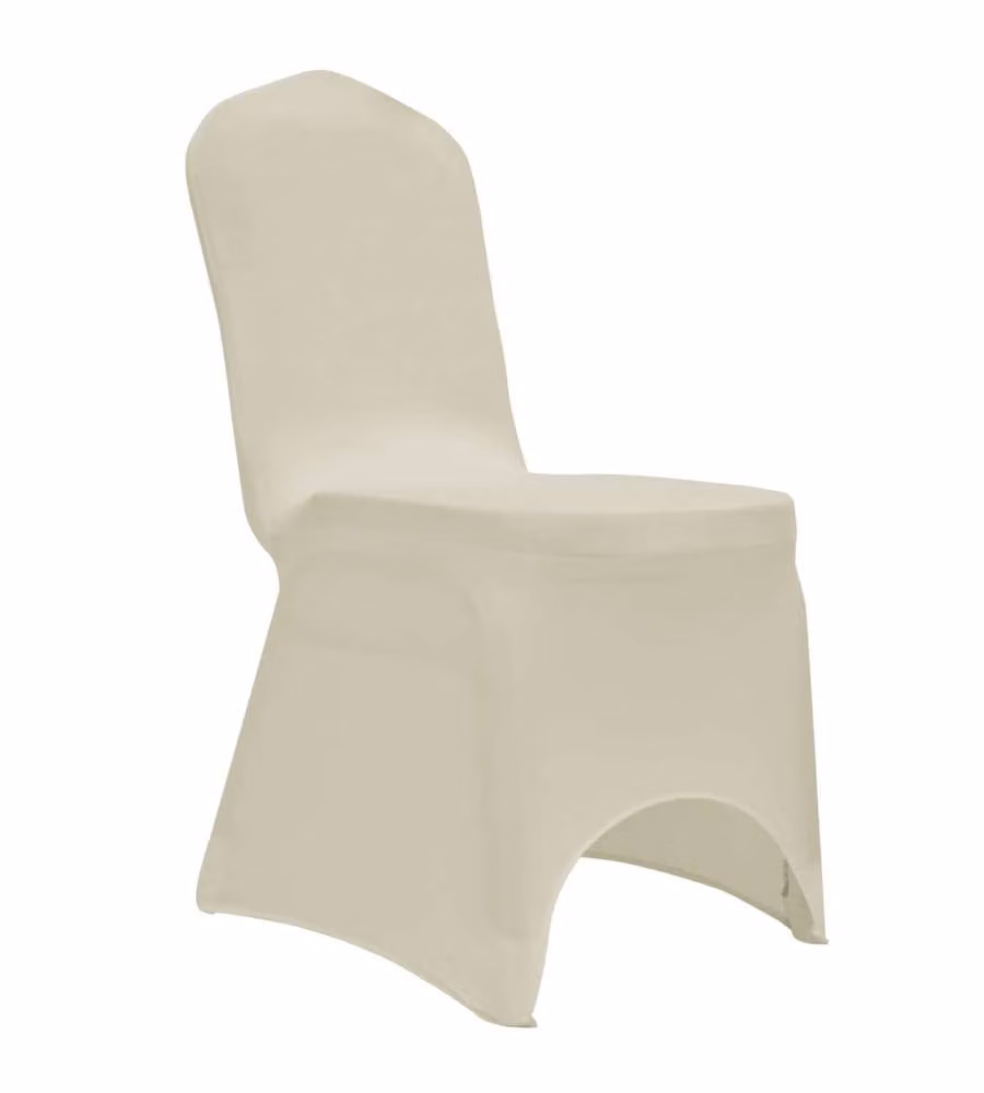 Coprisedia in Tessuto Elasticizzato Crema 12 pz