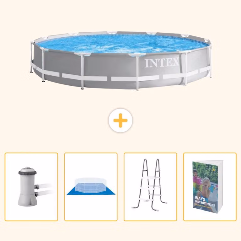 Struttura per piscina a forma di prisma - 366x76 cm - composta da 5 elementi - modello SCB122