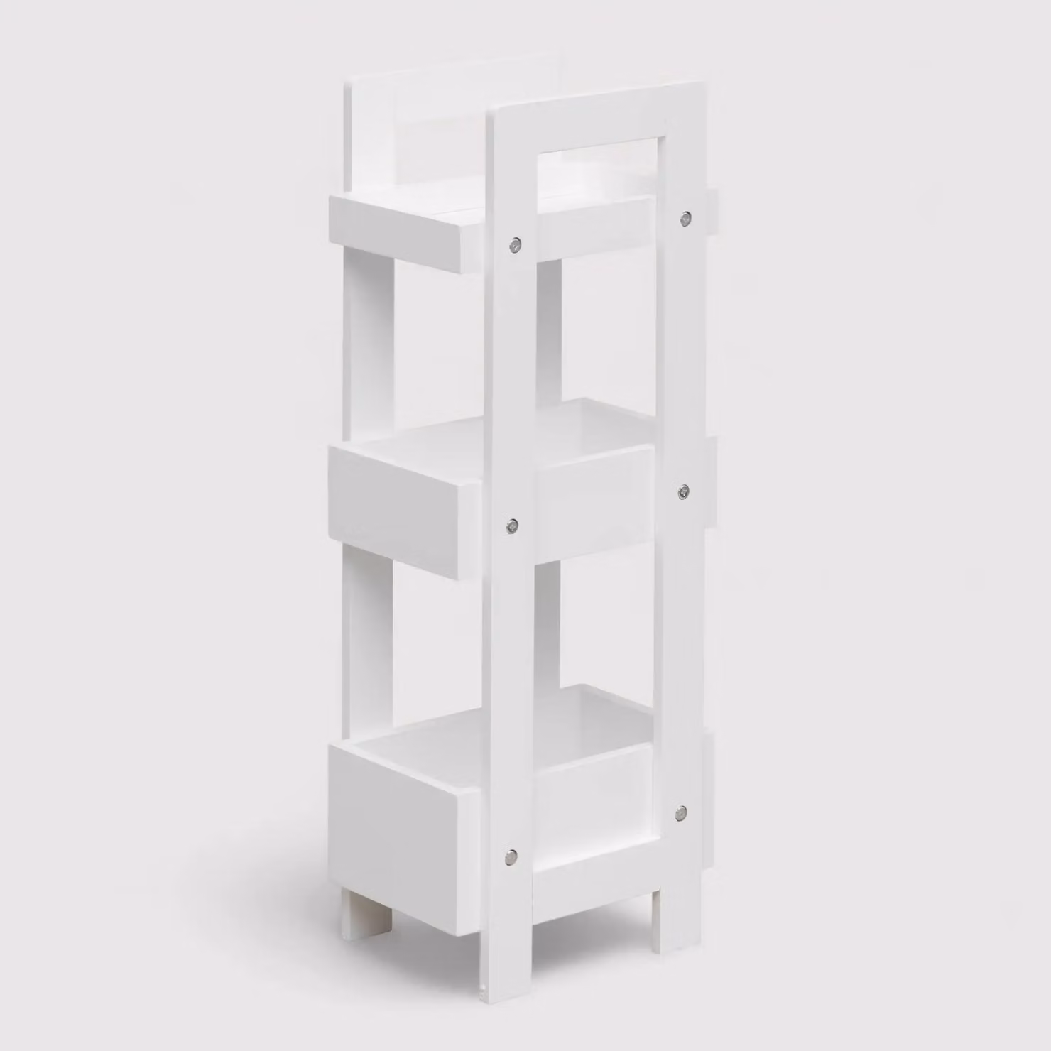 Bignonia - Piccolo scaffale bianco multiuso con 3 ripiani