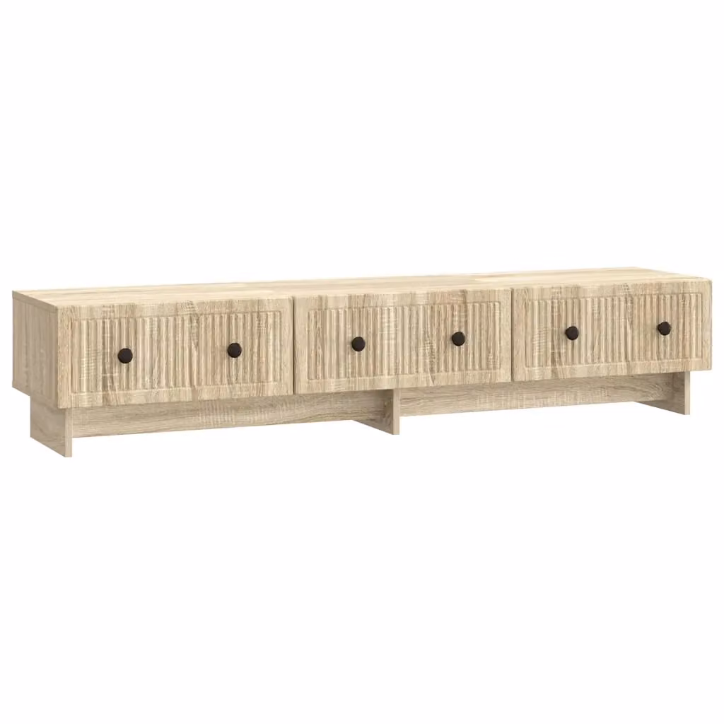 Mobile TV in Rovere Sonoma e Legno Ingegnerizzato, Colore Marrone e Beige, L 147 cm x P 34,5 cm x H 30 cm – 2