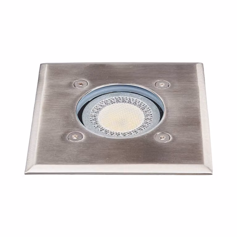 Lindby Insa lampada da incasso a pavimento, 11 x 11 cm, GU10, IP67