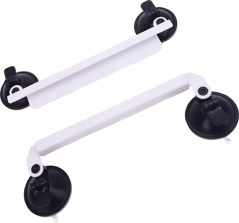 Supporto da tetto per auto, portatile, multifunzionale, con ventosa per tetto apribile, set di montaggio sicuro per camper, yacht, limousine, SUV, bianco