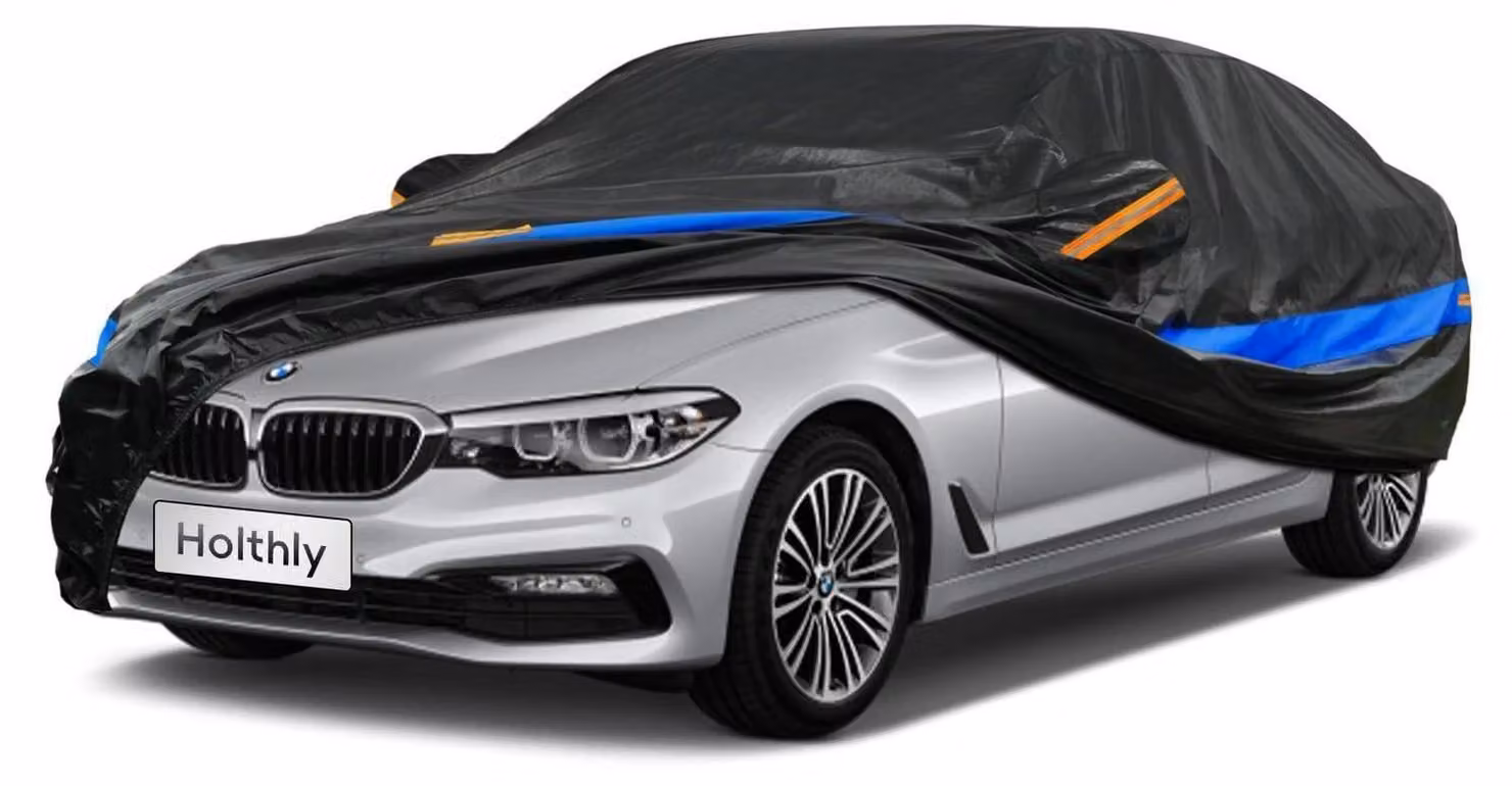 Copertura impermeabile e traspirante per auto, adatta a berline di lunghezza compresa tra 510 e 530 cm, colore blu scuro