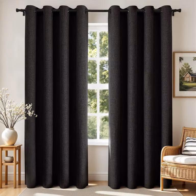 Tende oscuranti nere - 2 pannelli, altezza 213 cm (84 pollici)