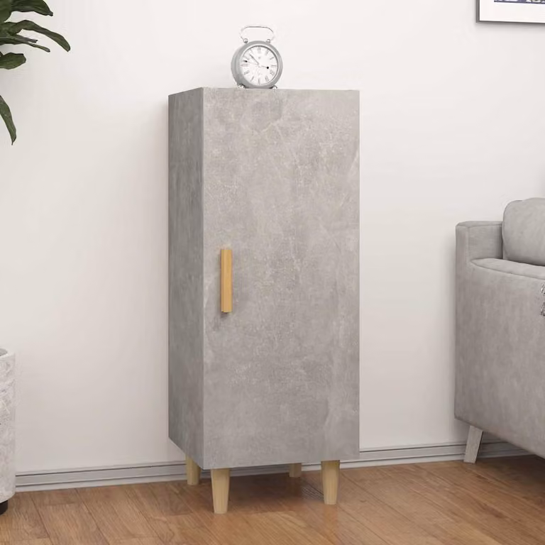 Credenza vidaXL in legno multistrato Grigio, L/P/H: 34,5 x 34 x 90 cm