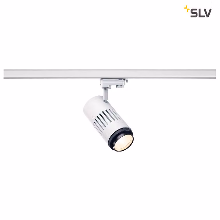 SLV Stuctec LED Faretto con lente zoom per binario a 3 circuiti 3000K Bianco
