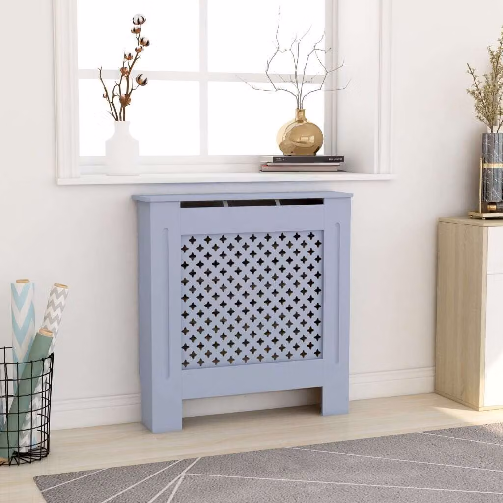 The Living Store Copriradiatore in MDF grigio 78 cm