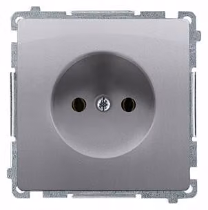 Simon Basic Presa singola b/u 16A IP20 acciaio inox BMG1.01/21