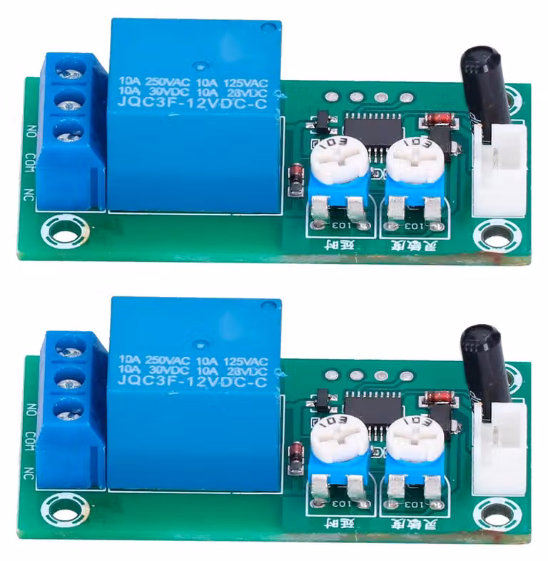 Modulo sensore di vibrazione, 12 V DC, relè regolabile, confezione da 2 pezzi