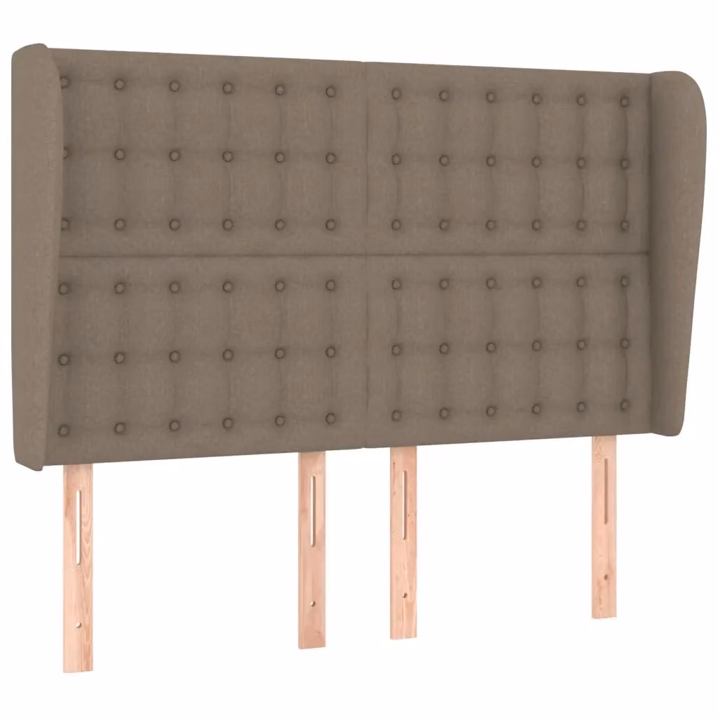 Testiera ad Orecchio vidaXL in Tessuto Beige e Grigio L: 147 cm, P: 23 cm, H: 118/128 cm – 2