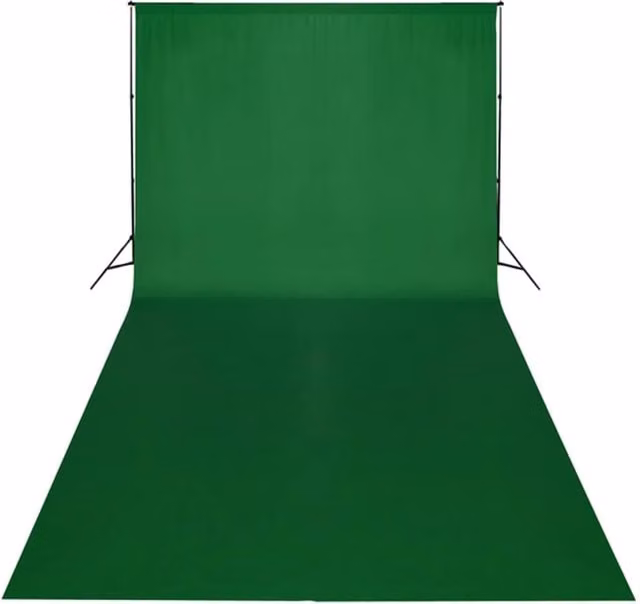Set Studio Fotografico Fondale Verde 600x300 cm e Luci 160178