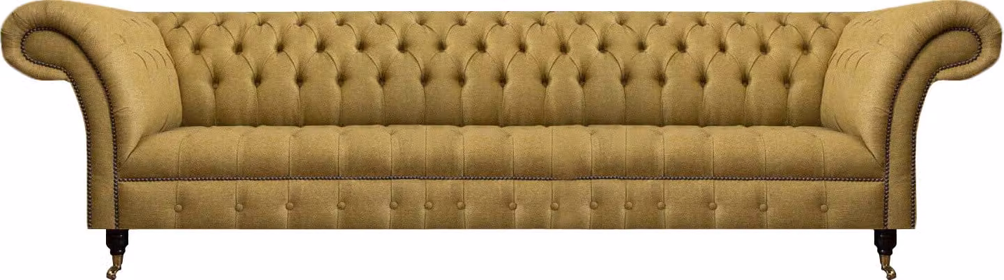 Luxus Sofa Viersitzer Couch Wohnzimmer Chesterfield Textil Polstermöbel