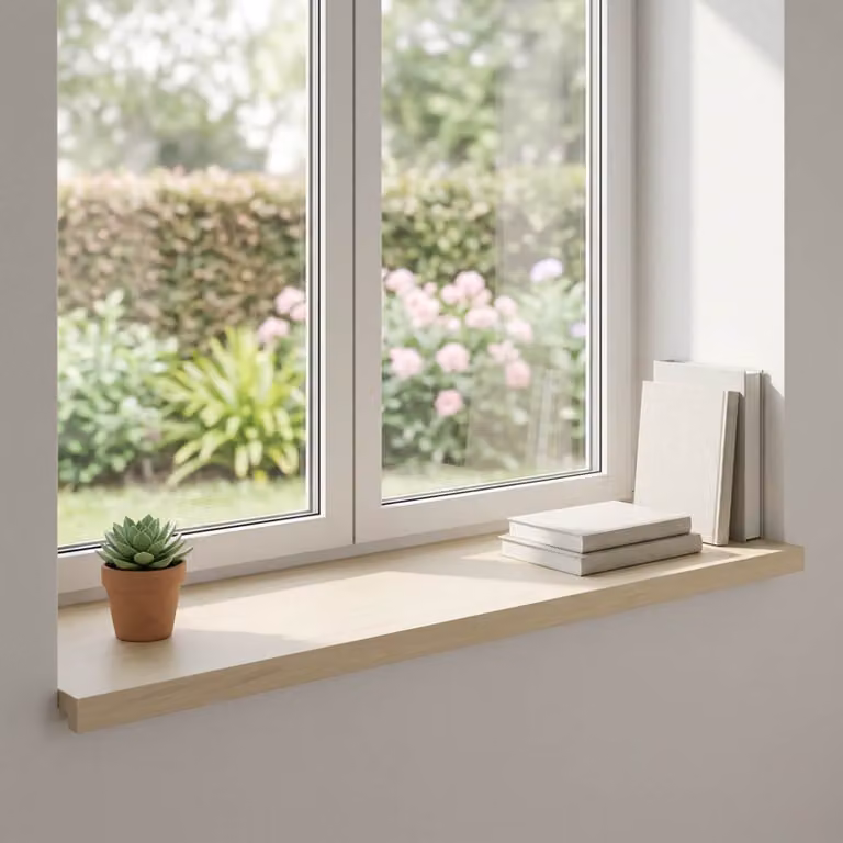 Set di 2 soglie per finestre vidaXL in legno, colore bianco, L 90 x P 40 x H 2 cm