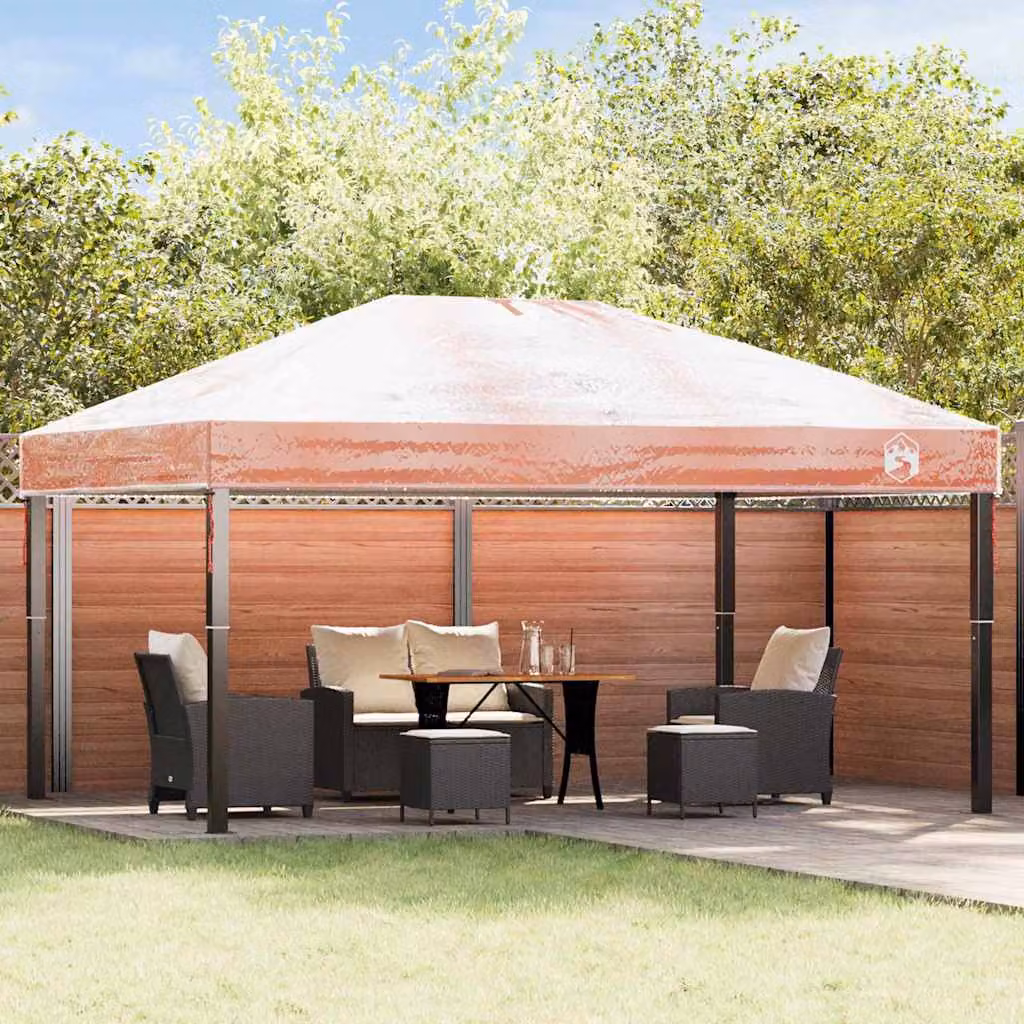 Copertura di ricambio per gazebo vidaXL in PVC trasparente L 400 x P 300 x H 32 cm