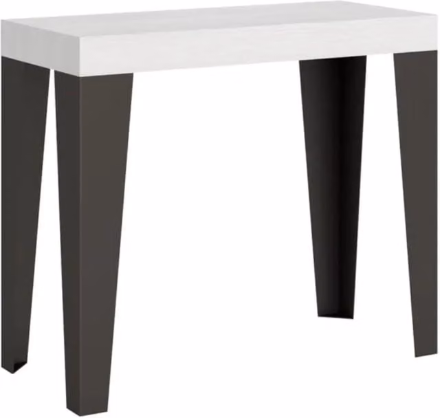 Consolle allungabile Itamoby Flame Premium bianco frassino con gambe antracite L/P/H: 90 x 40/300 x 77 cm – 1