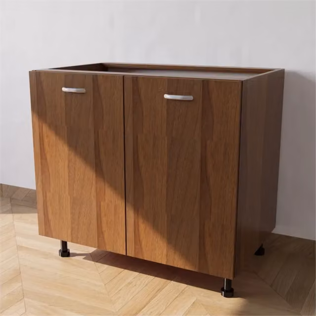 Base lavello Calandrelli in noce con 2 ante, L: 90 cm, P: 55,5 cm, H: 72 cm