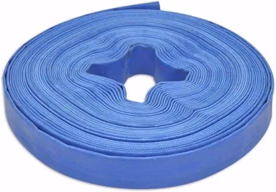 Tubo in PVC blu da 25 metri per tubazioni idrauliche, rinforzato con poliestere e PVC, resistente a una pressione di 3 bar