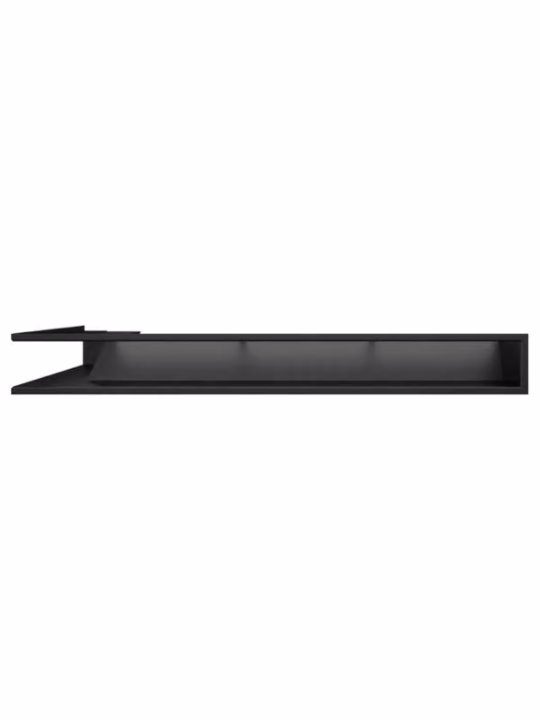 Griglia di ventilazione angolare per camino Loft Angle destra Outinfire in acciaio nero L: 80 cm, H: 9,4 cm, P: 45 cm – 2