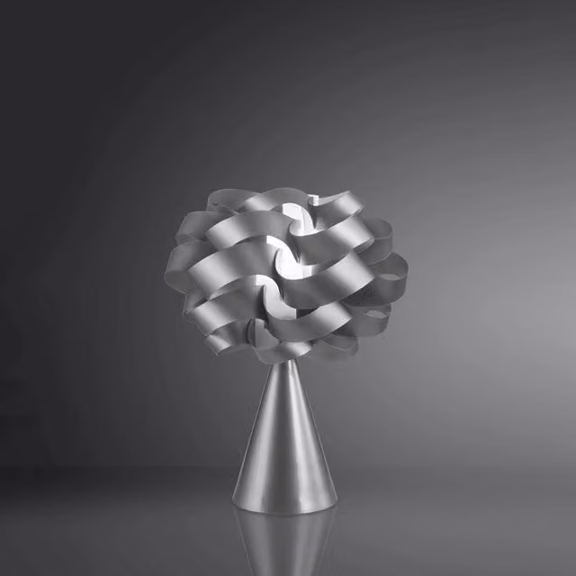 Lampada da scrivania moderna Cloud Polilux Linea Zero argento con 1 luce E14