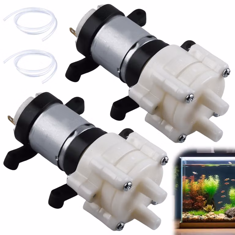 2 pompe a membrana da 12 V, portata da 1 a 2 litri al minuto, autoaspiranti, mini pompa per acqua