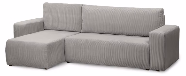 Divano a tre posti con funzione letto, modello Kingi, in legno di frassino bianco