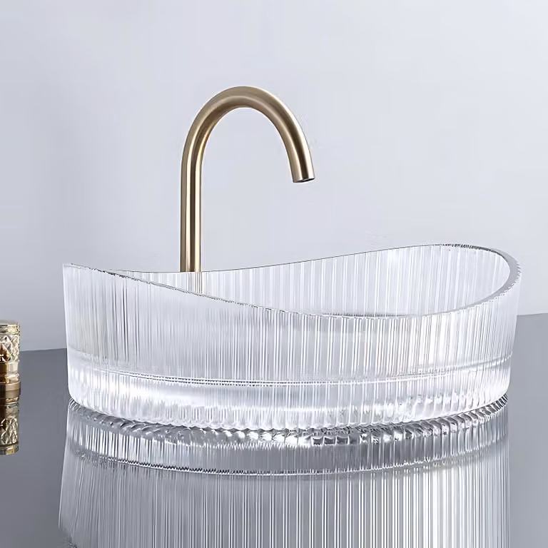Lavabo Da Appoggio Rea Harper Transparent Nablatowa
