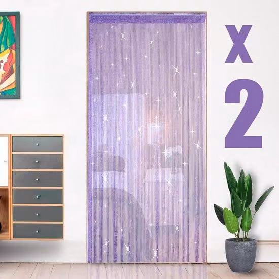 Tenda per il cambio - 100 x 200 cm - Viola - Confezione da 2