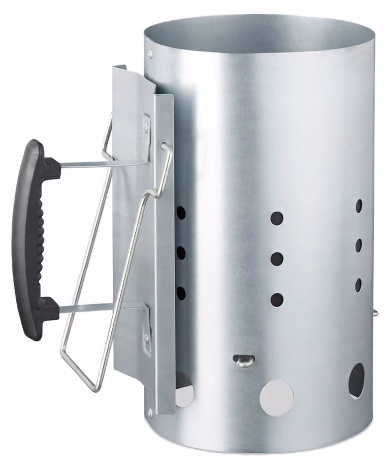 relaxdays 10022808_0 relaxdays Anzündkamin XL silber 30,0 cm