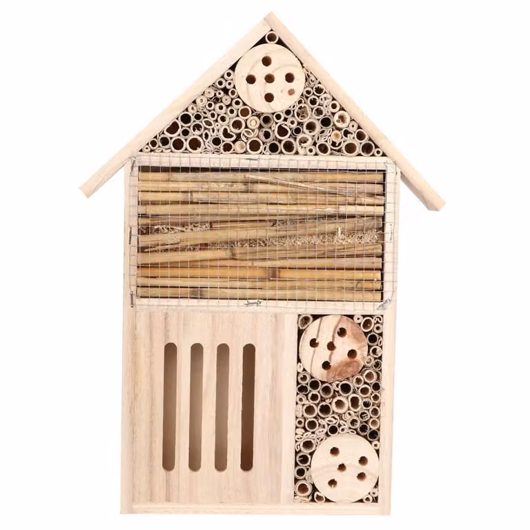 Casetta per insetti in legno per il giardino, arnia, nido artificiale, decorazione (tipo A)