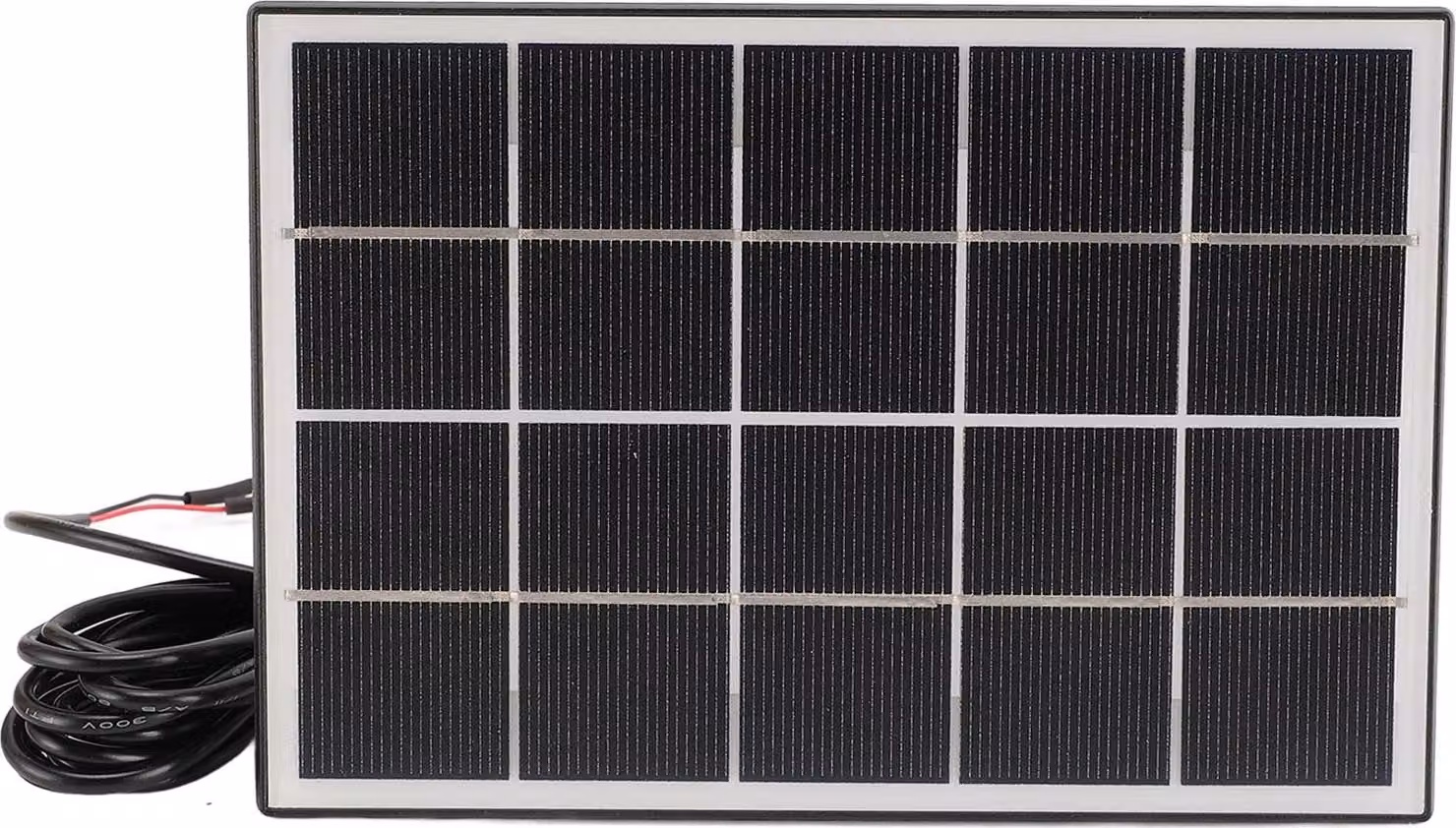 Caricatore per pannello solare per telecamera di sicurezza, da parete, 3 W, 5 V, monocristallino, per campanelli video 4, 3 Plus, 2, nero