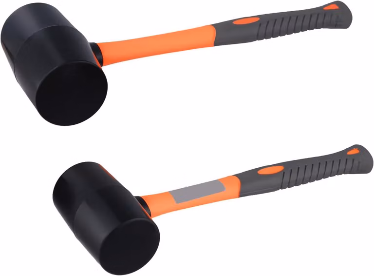 Set di martelli in gomma, da 680 g e 1250 g, con manico ergonomico, 14 pollici, per lavori artigianali