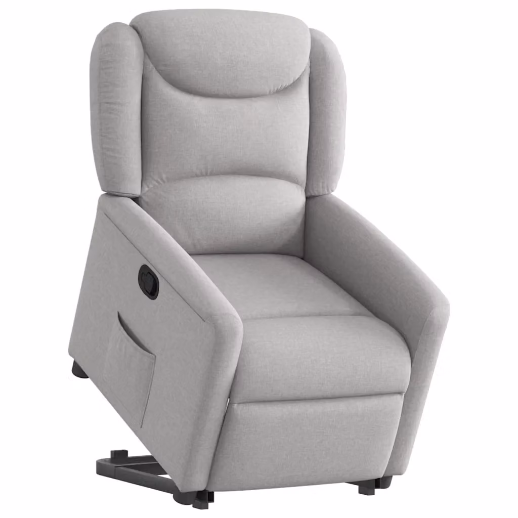 Poltrona Alzapersona Reclinabile vidaXL Grigio con Assistenza Sollevamento Elettrica e Braccioli per Senior – 2