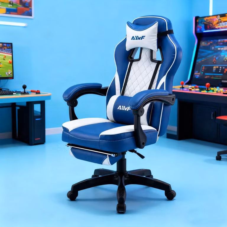 Sedia da gaming ergonomica - Schienale regolabile, colore blu