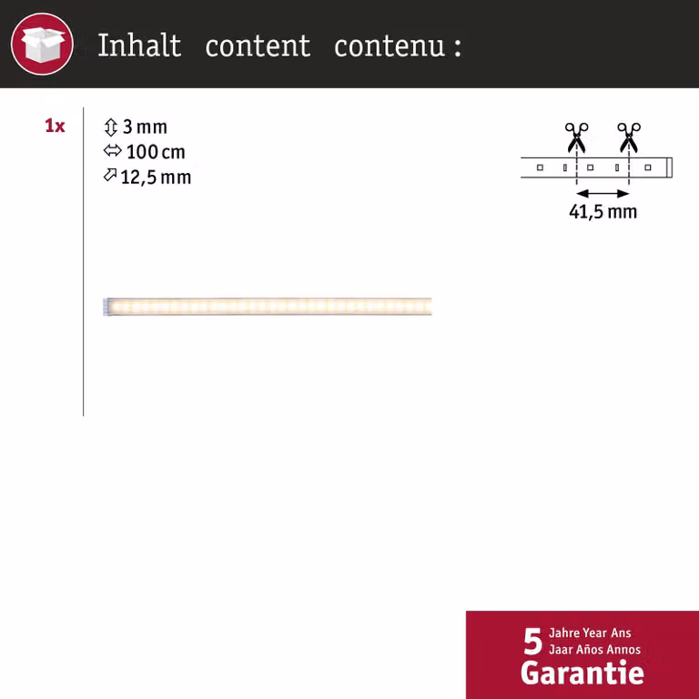 Paulmann MaxLED 1000: Striscia LED, luce calda, modulo di estensione