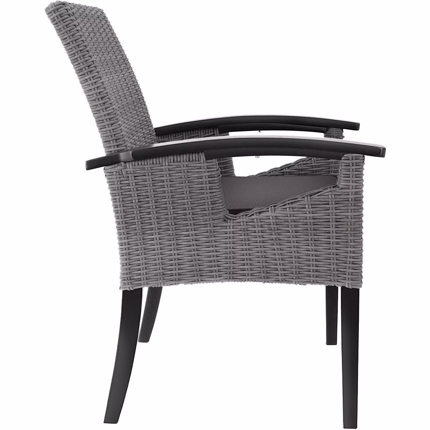 Sedia in rattan Rosarno TecTake GmbH grigio per giardino e balcone – 2