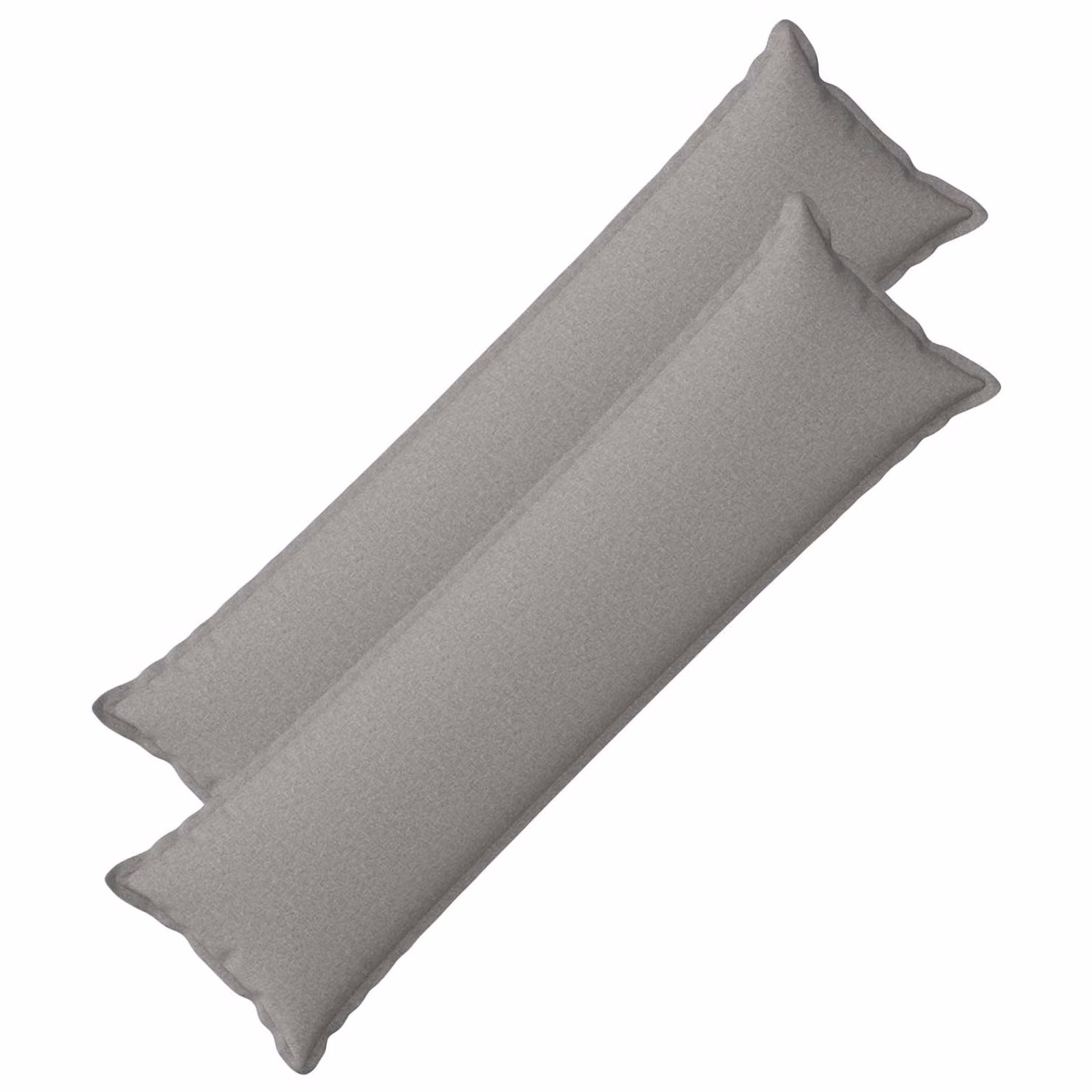 Set di 2 cuscini vidaXL HOUTEN rettangolari in poliestere, colore Grigio Nuvola, L: 40 cm, H: 145 cm