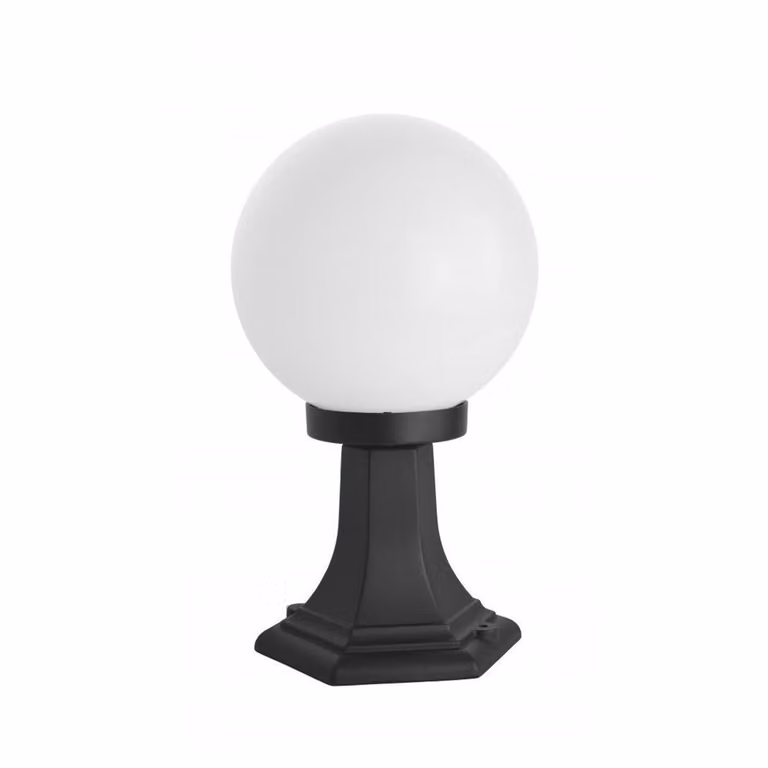 Lampada a sfera da giardino bianca o fumé 20 cm 1xE27 nero IP43 SU-MA KULE K 4011/1/K 200