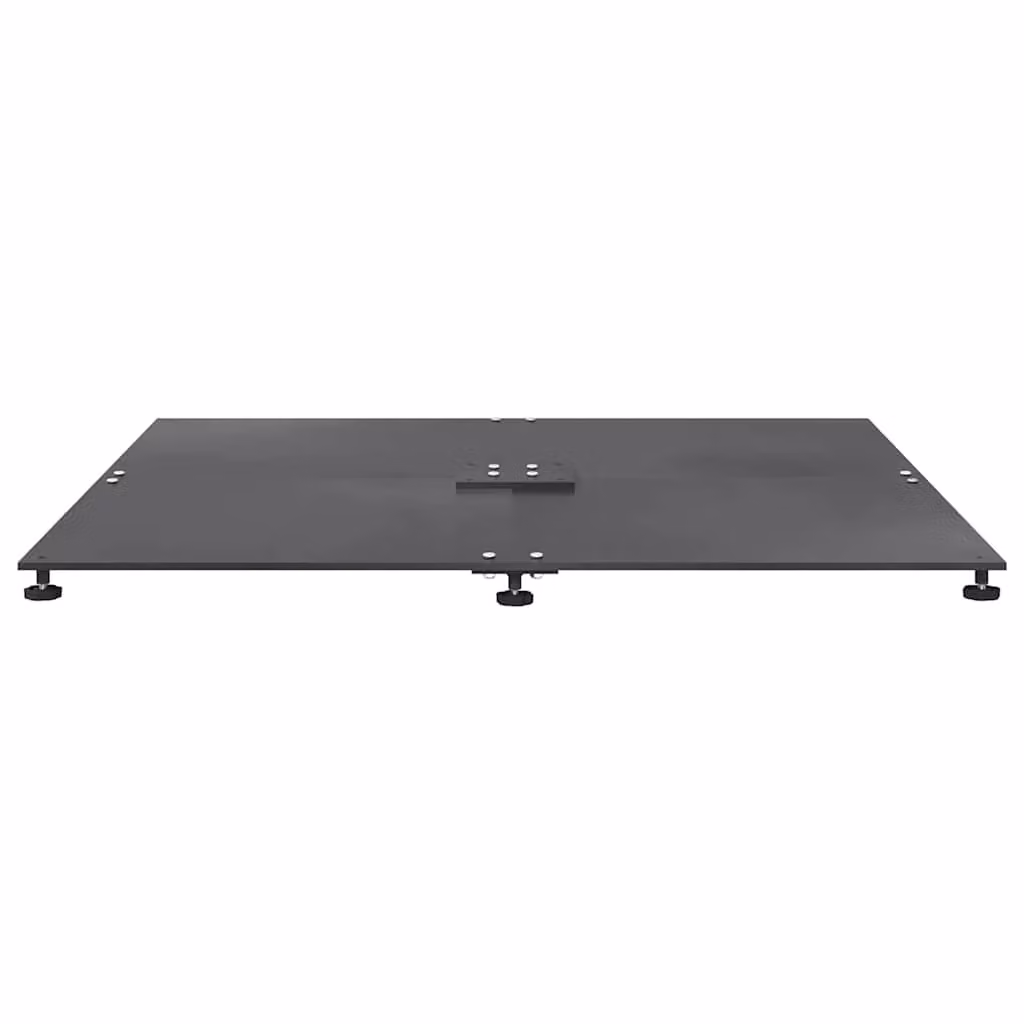 Base moderna per ombrellone quadrato da giardino con piedini regolabili in acciaio grigio antracite L: 100 cm, P: 100 cm, H: 4 cm – 2
