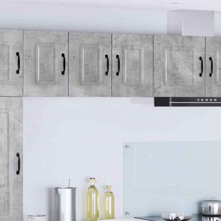 vidaXL Pensile da cucina Kalmar moderno in MDF Grigio con ante a battente L/P/H: 30 x 31 x 40 cm